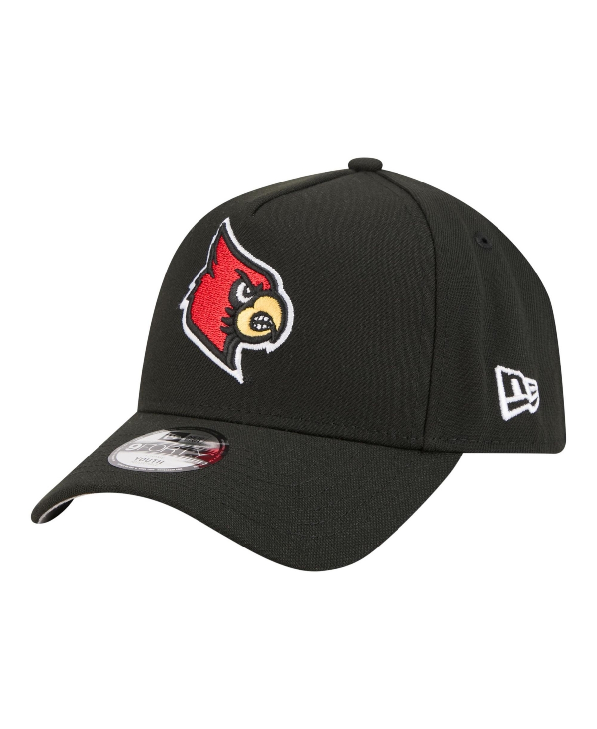 New Era Kids' Big Boys' And Girls' Louisville Cardinals 9forty A-frame Embroidered Logo Baseball Cap In Black