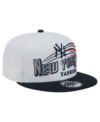 Men's White New York Yankees Retro Sweep 9FIFTY Snapback Hat