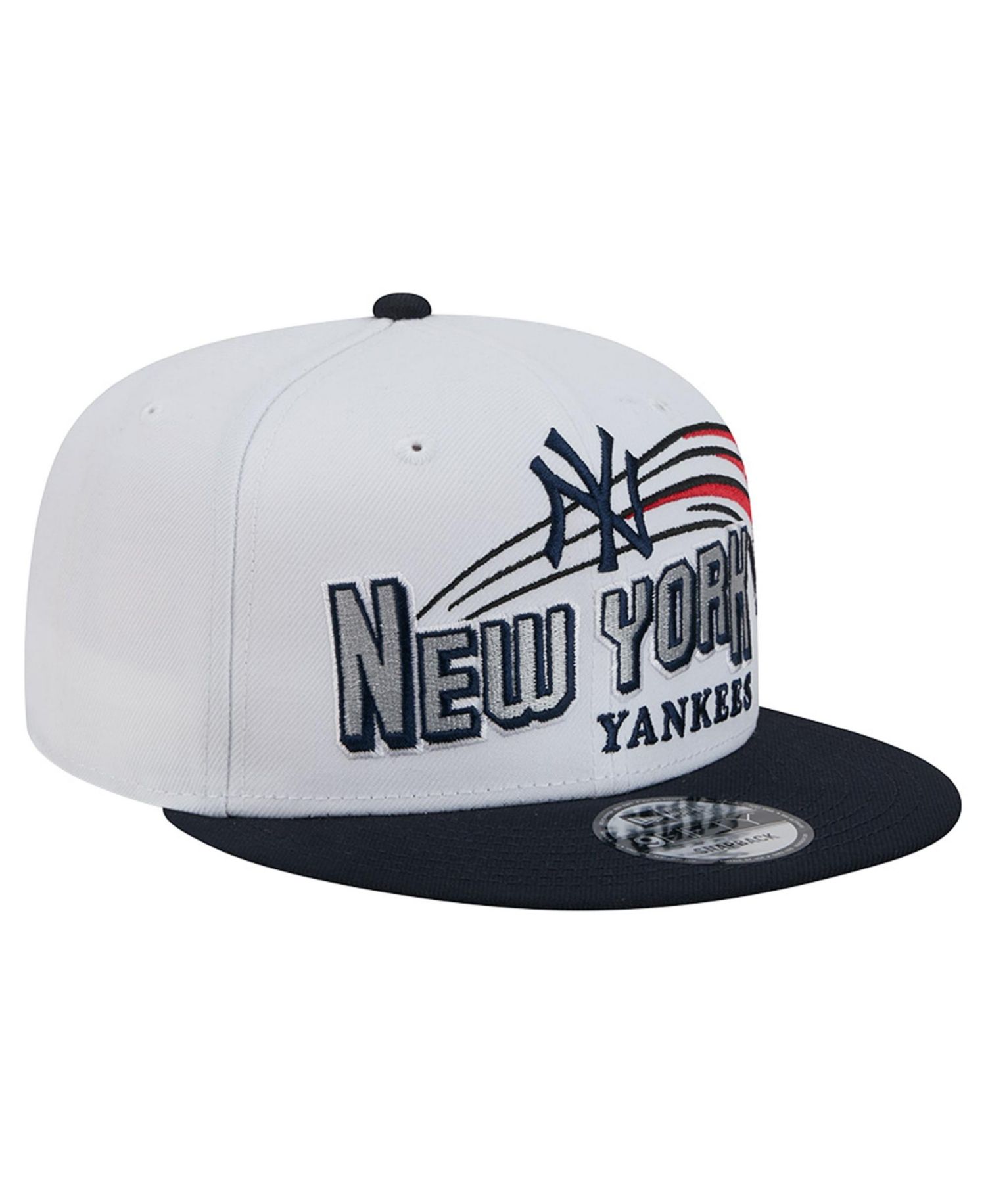 Men's White New York Yankees Retro Sweep 9FIFTY Snapback Hat