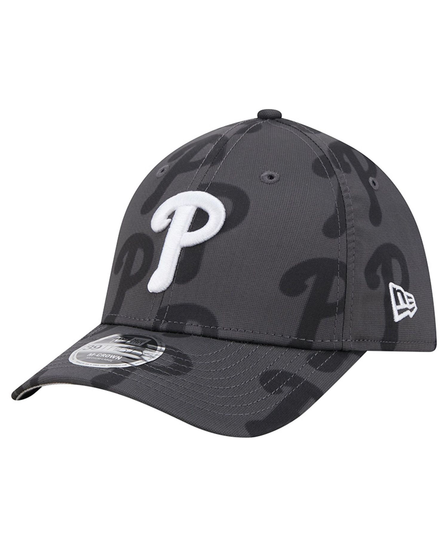 Men's Gray Philadelphia Phillies Halftone 39THIRTY Flex Hat