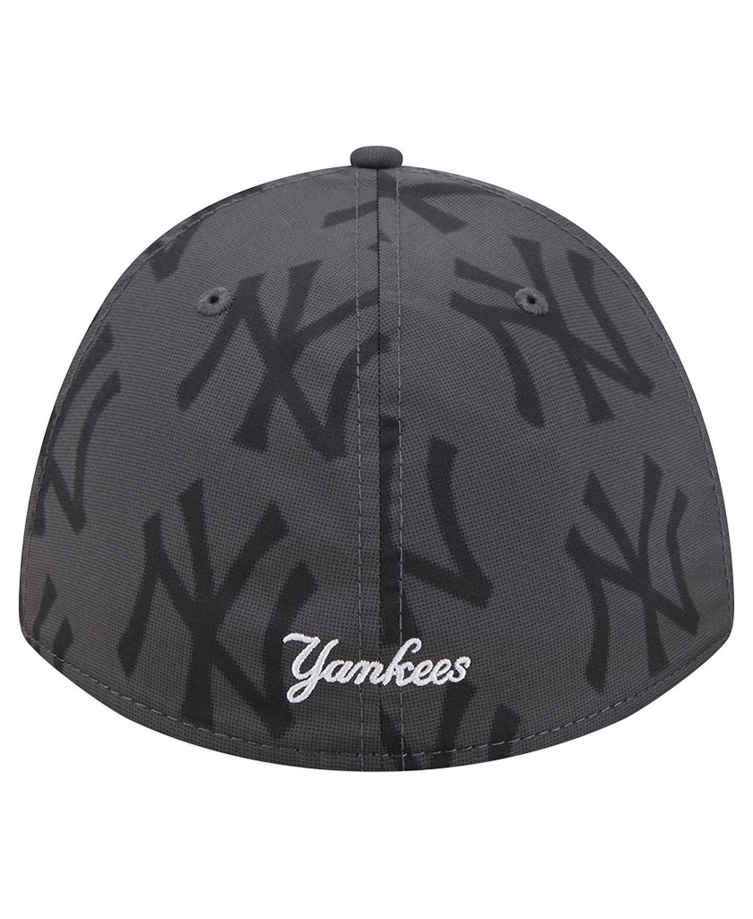 Men's Gray New York Yankees Halftone 39THIRTY Flex Hat
