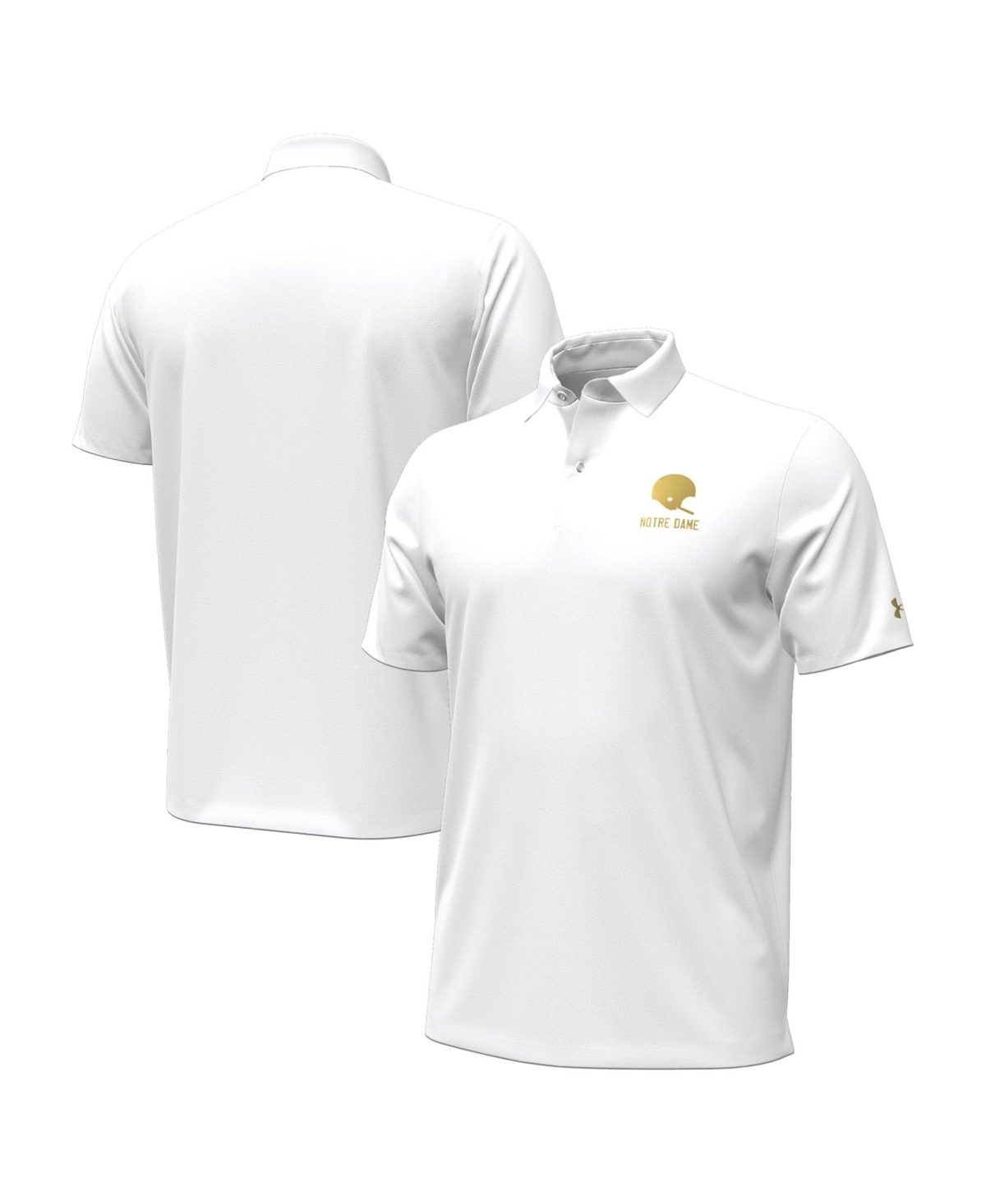 Under Armour Men's Notre Dame Fighting Irish 2026 Shamrock Series Performance Polo Shirt - White