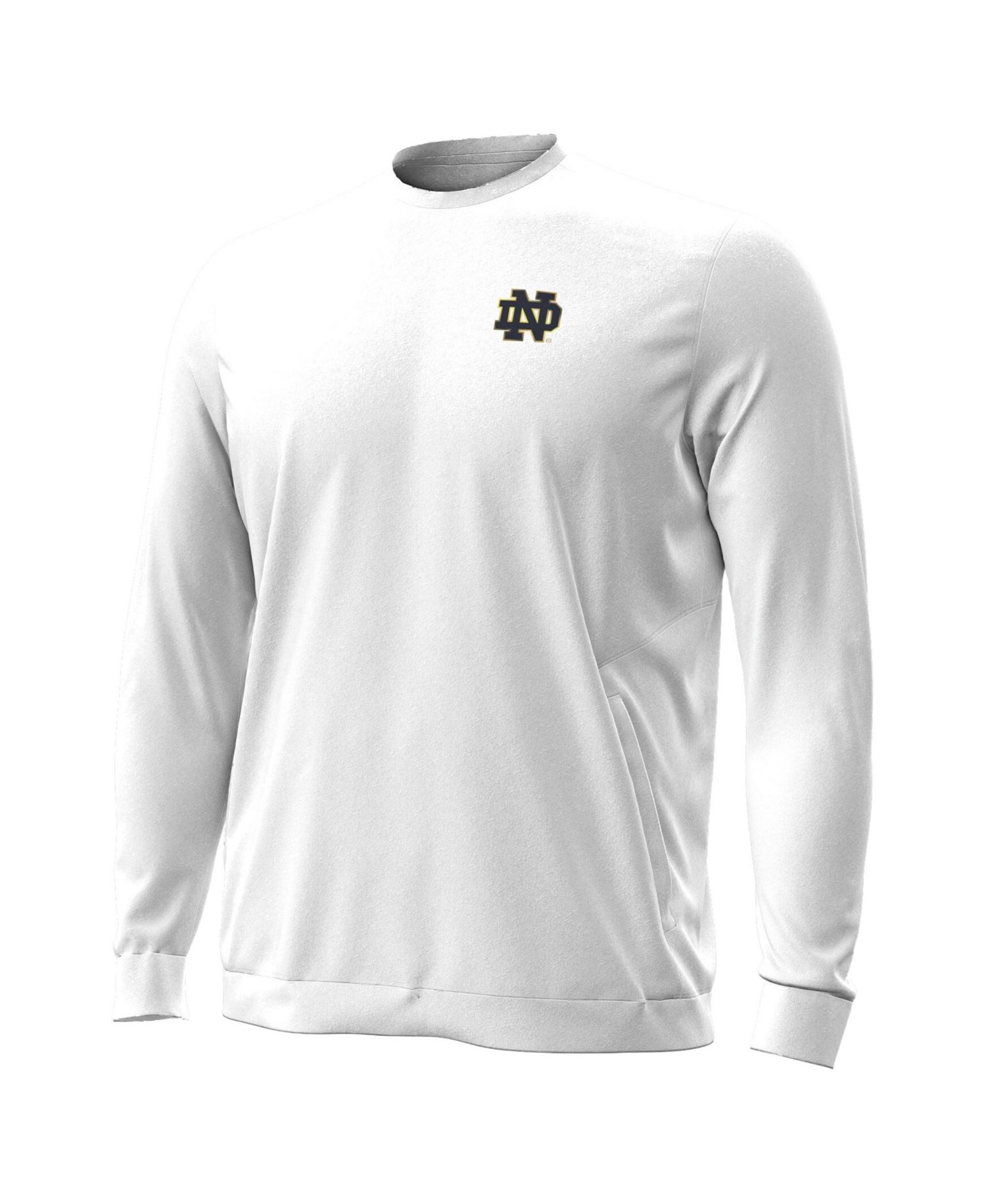Men's White Notre Dame Fighting Irish 2026 Sideline Meridian Cold Weather Sweatshirt