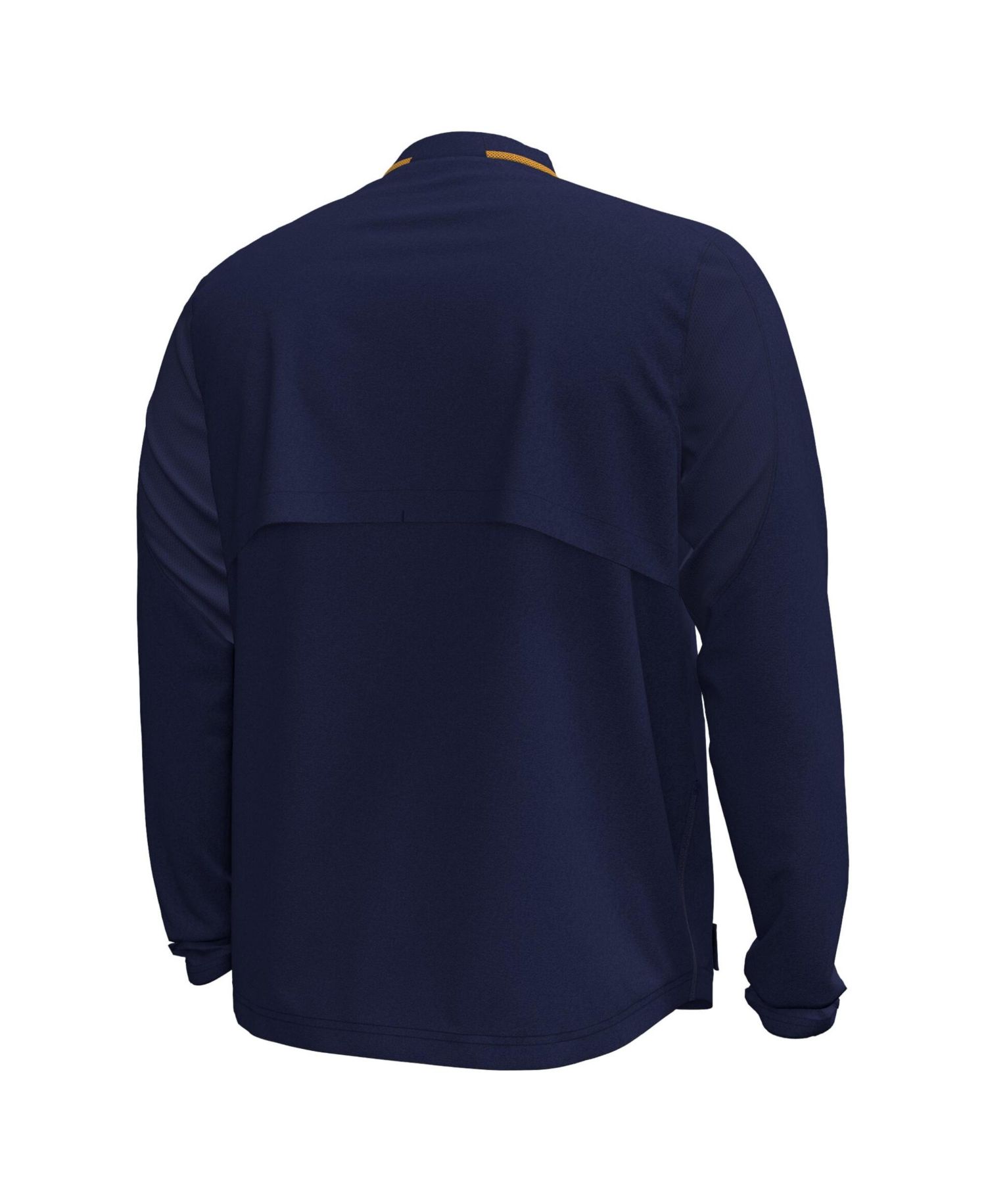Men's Navy Notre Dame Fighting Irish 2026 Sideline Motivate Woven Quarter-Zip Long Sleeve Pullover
