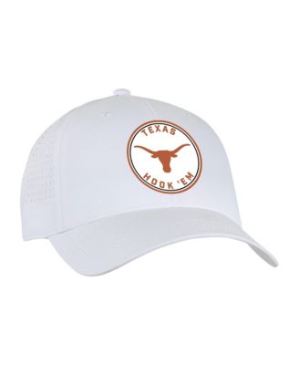 Men's and Women's  White Texas Longhorns Brezo Adjustable Hat