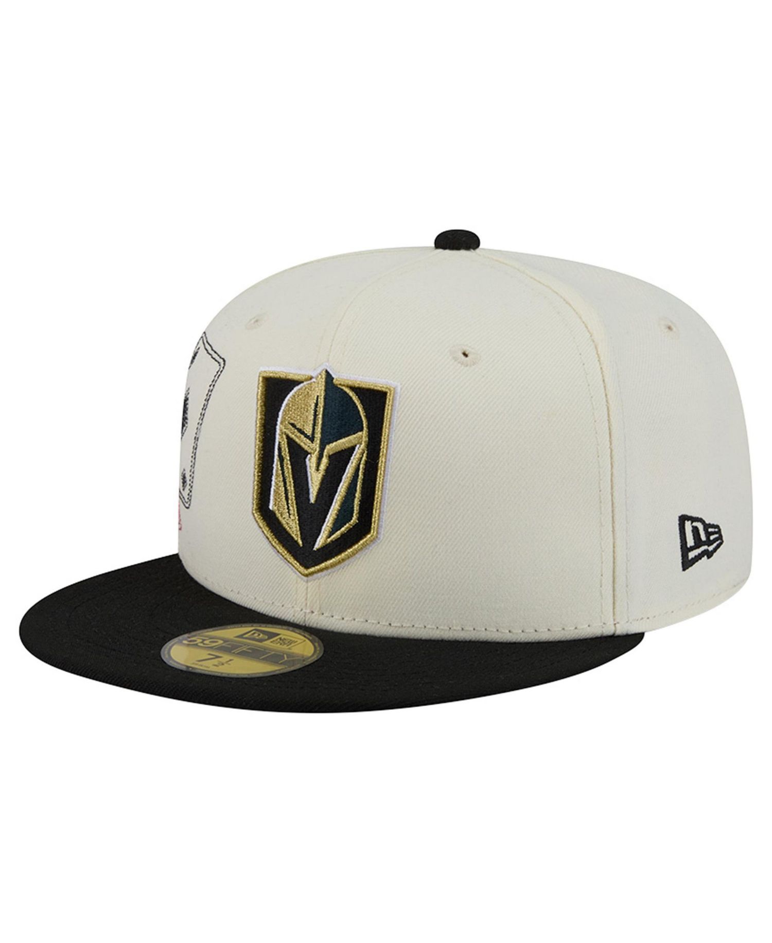 Men's Cream/Charcoal Vegas Golden Knights Localized Stitched 59FIFTY Fitted Hat