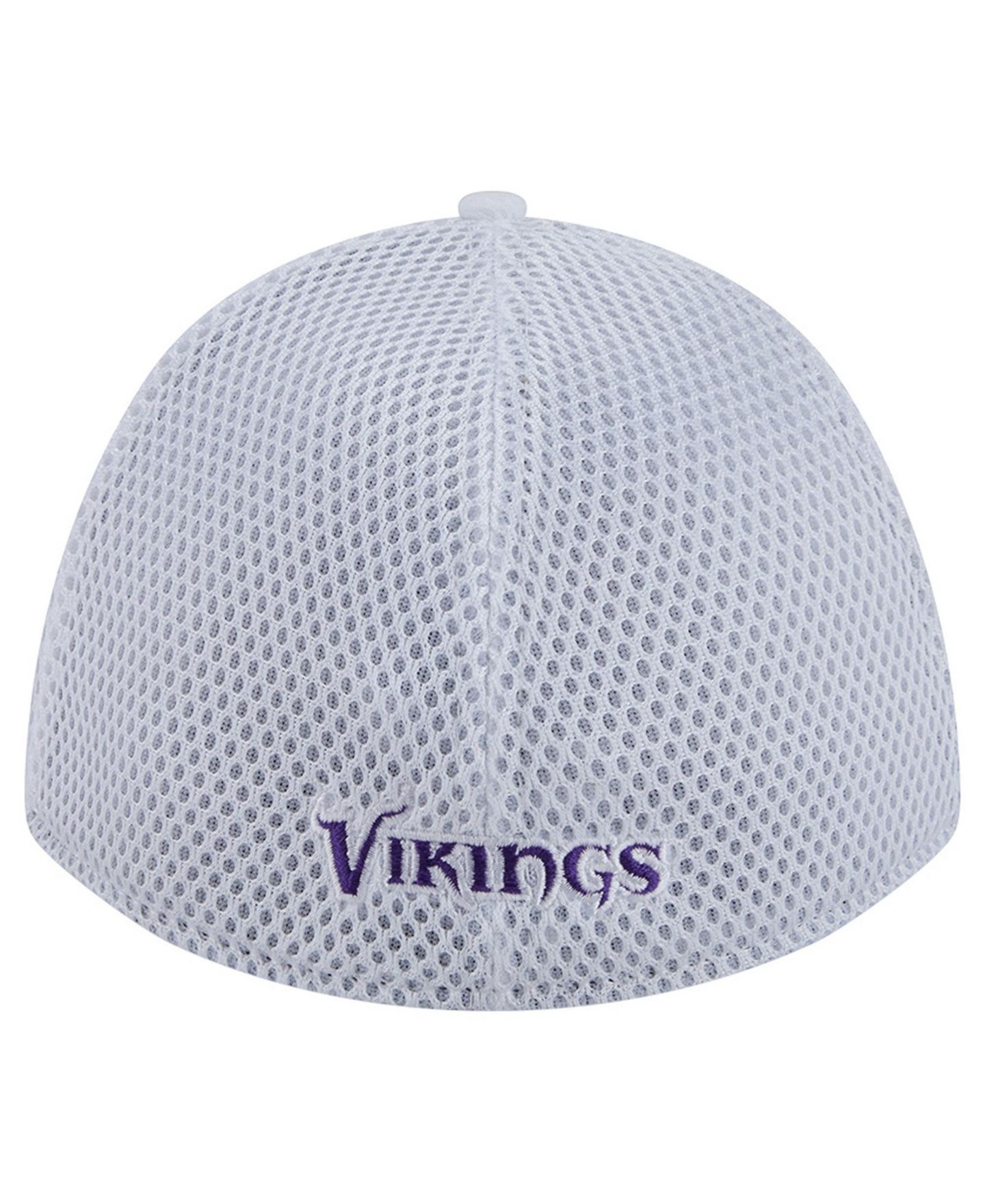 Мужская кепка New Era White/Purple Minnesota Vikings Dash 39THIRTY M-Crown Flex Hat — фото 4