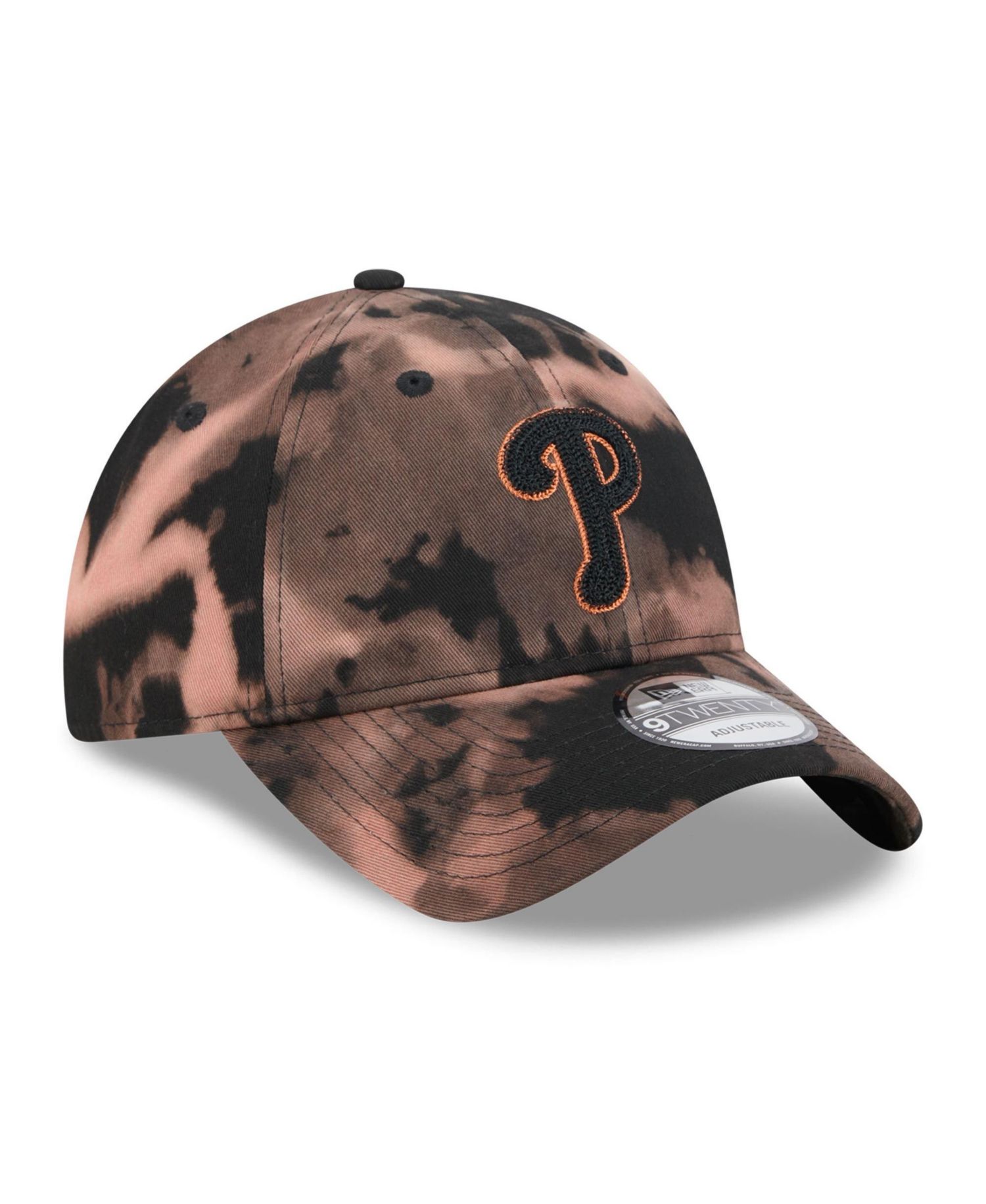 Men's Black Philadelphia Phillies Bleach Wash 9TWENTY Adjustable Hat