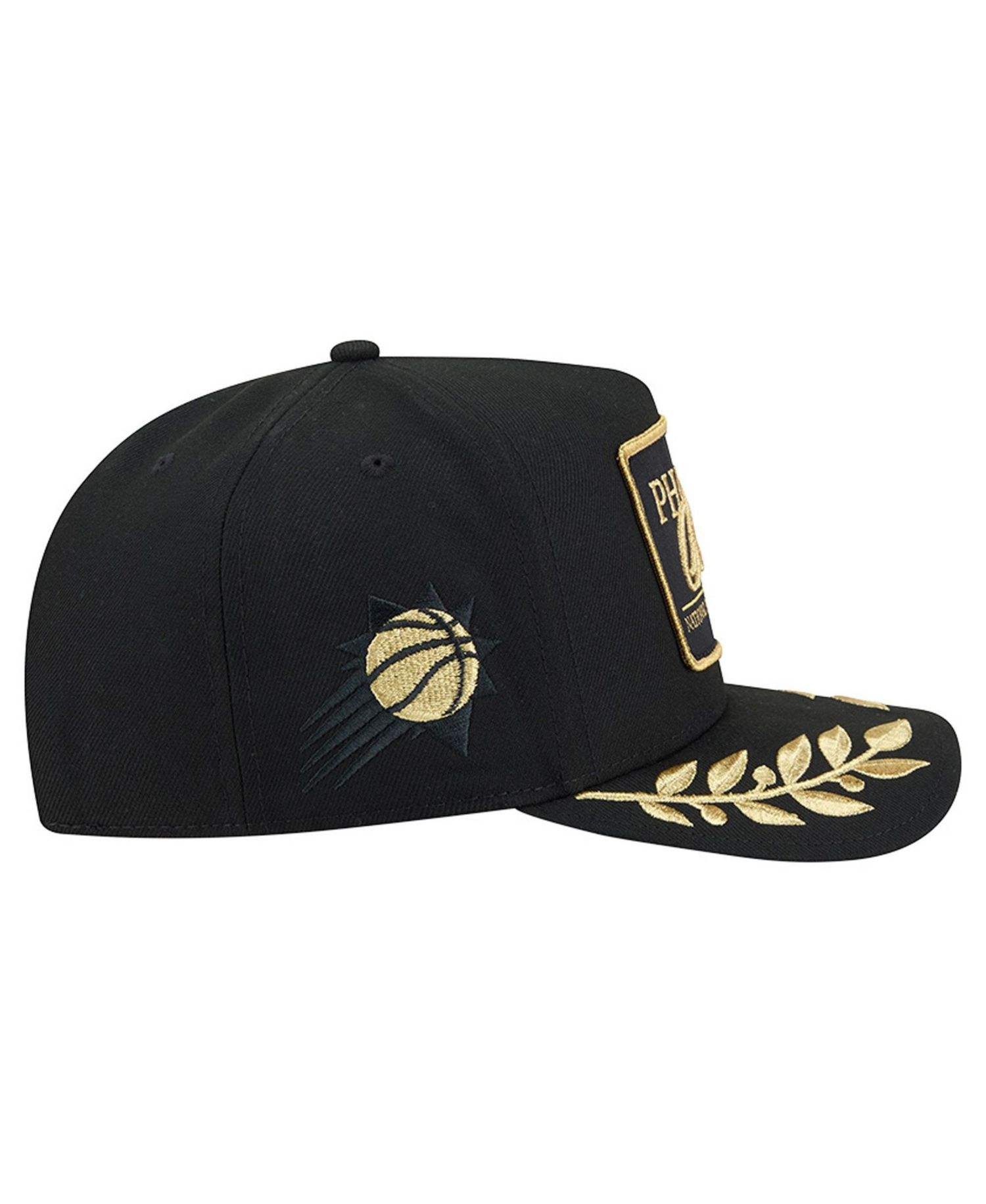 Men's Black Phoenix Suns Golden 9FIFTY Snapback Hat