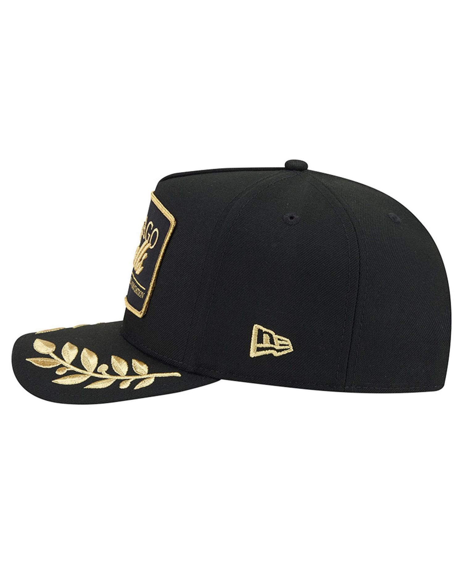 Men's Black Chicago Bulls Golden 9FIFTY Snapback Hat