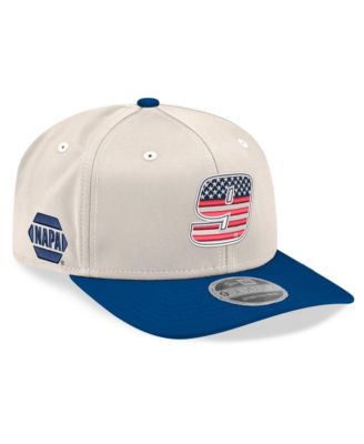 Men's  Beige/Royal Chase Elliott 9SEVENTY Flag Stretch-Snap Hat