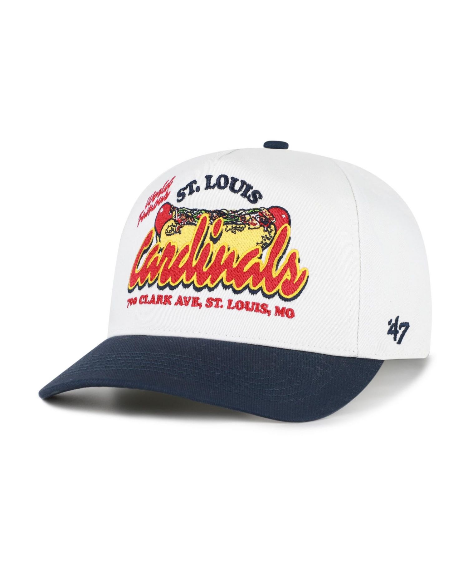 Men's '47 White/Navy St. Louis Cardinals Glizzy Collection Hitch Adjustable Hat