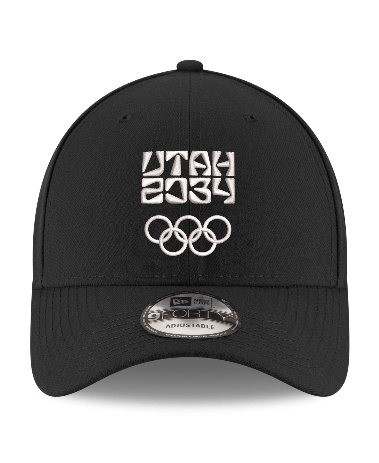 Men's Black Utah 2034 9FORTY Adjustable Hat