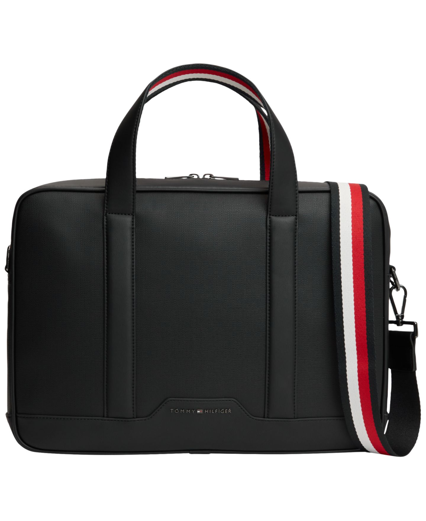 Мужская сумка Tommy Hilfiger Textured Computer, цвет: Чёрный — фото 1