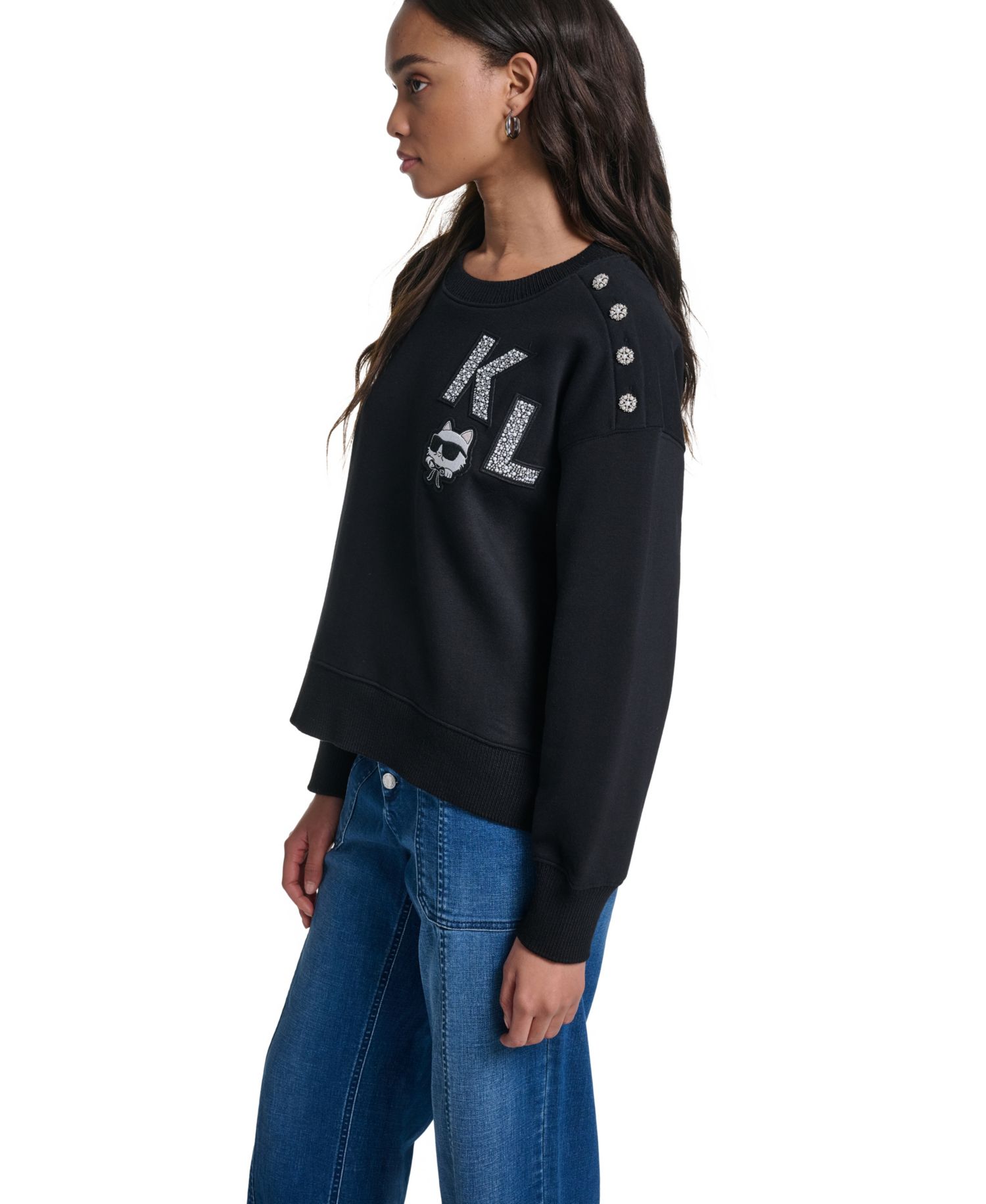 Women's Choupette Embellished Crewneck Long-Sleeve Sweatshirt