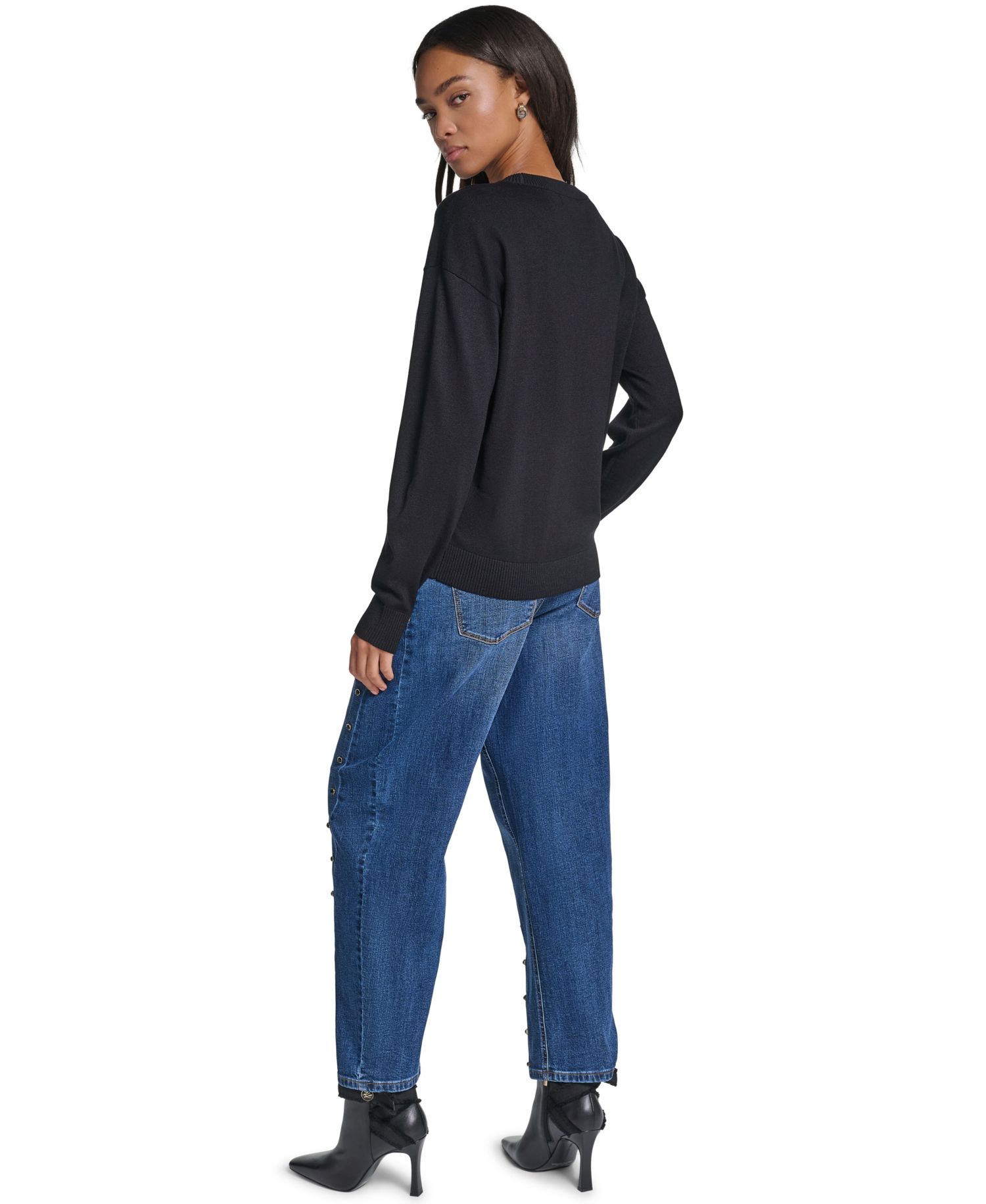 Women's Perfume Logo Loose-Fit Sweater