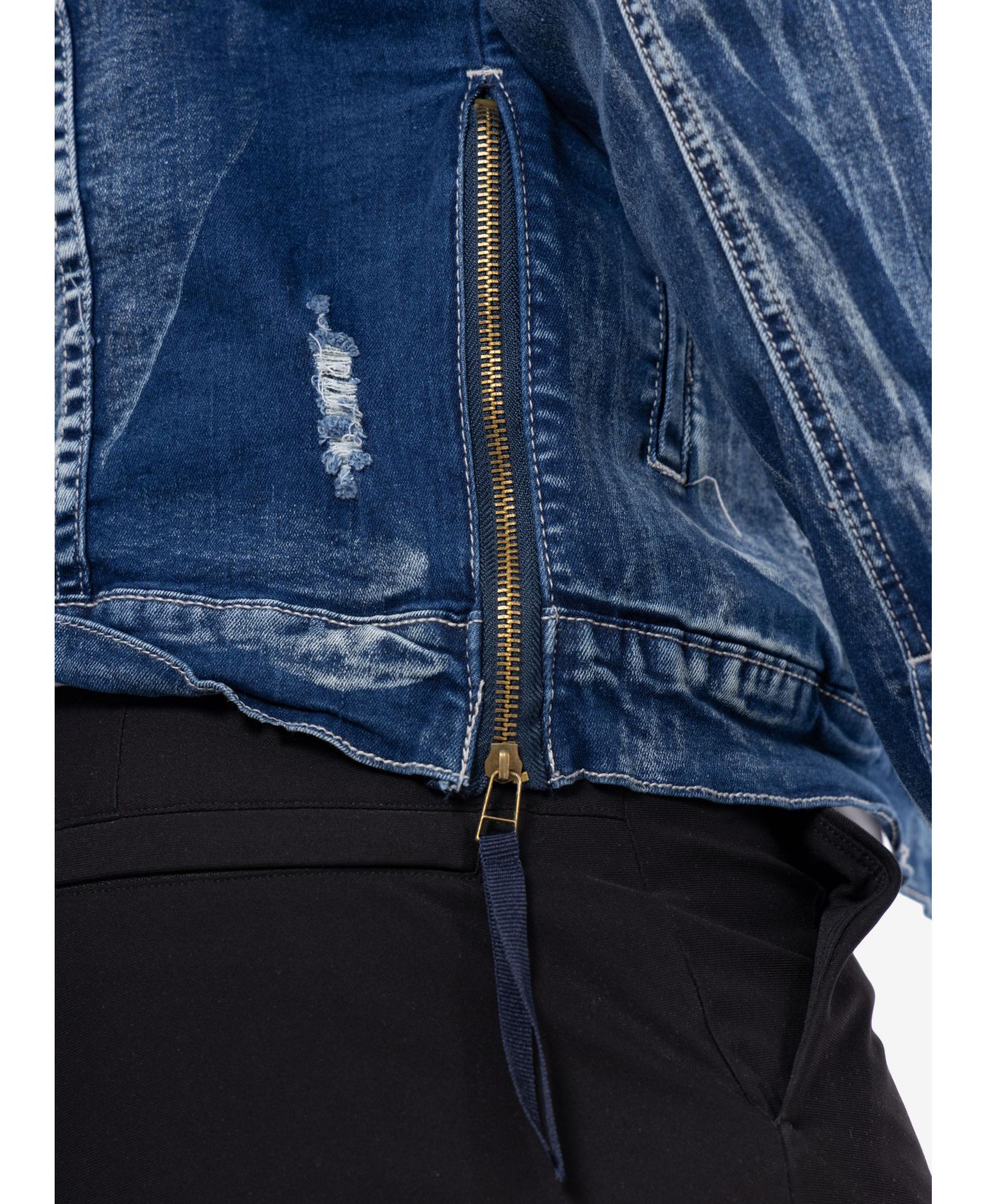 Мужская куртка X-Ray RAW X Flex Distressed Denim, цвет: Синий — фото 7