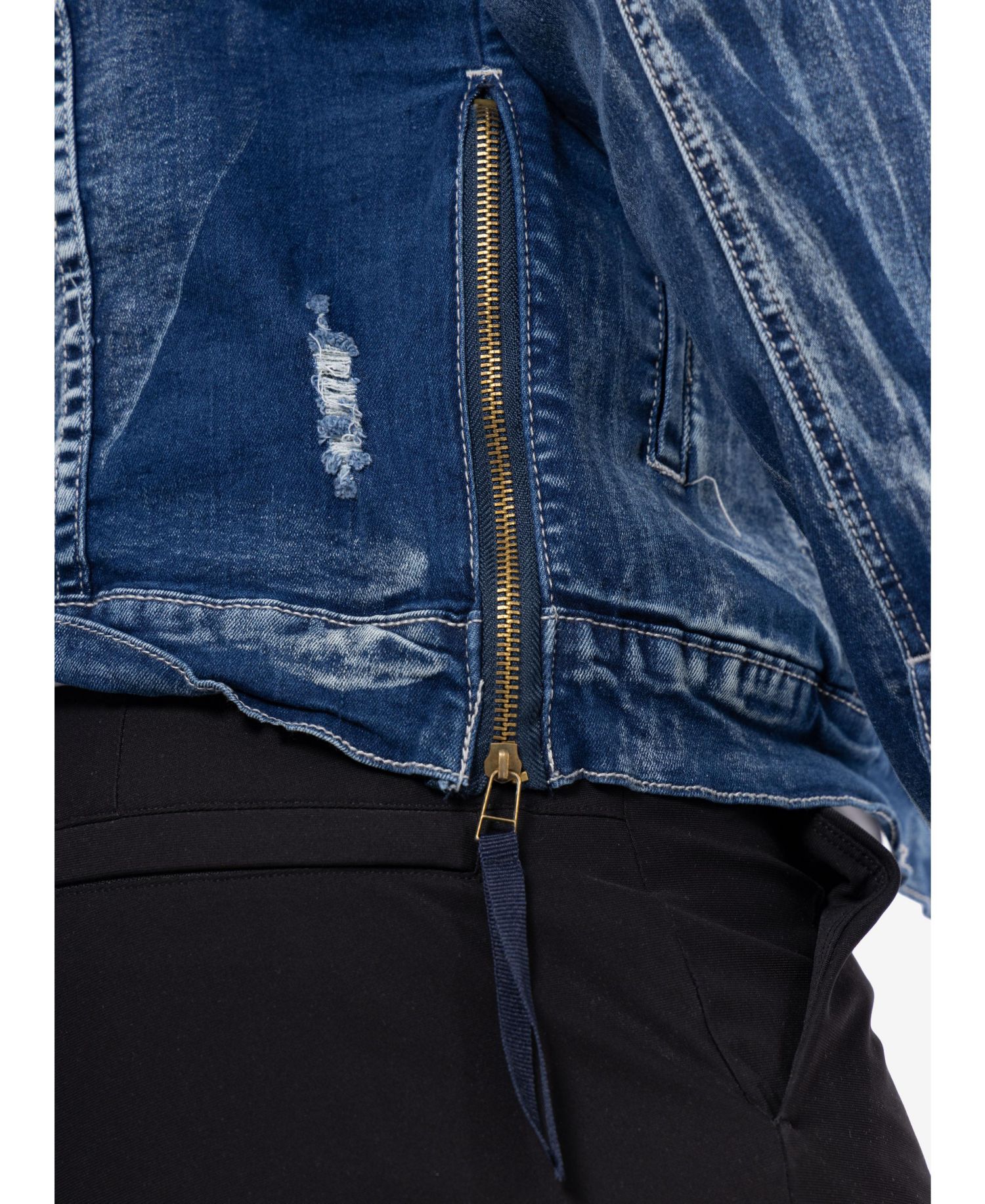RAW X Men's Flex Distressed Denim Jacket