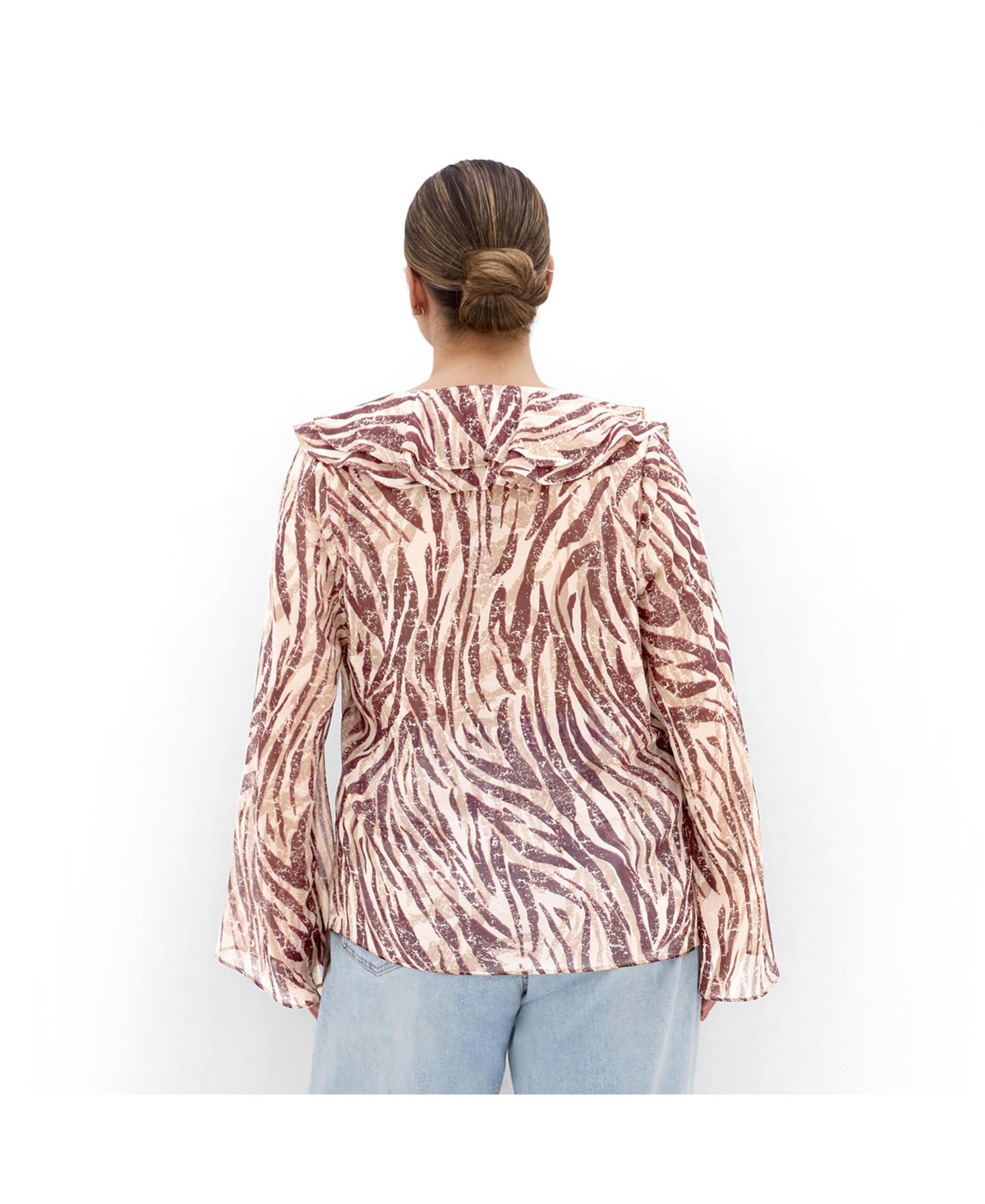 Женский топ CITY CHIC Vivid Instinct Ruffle Print — фото 2