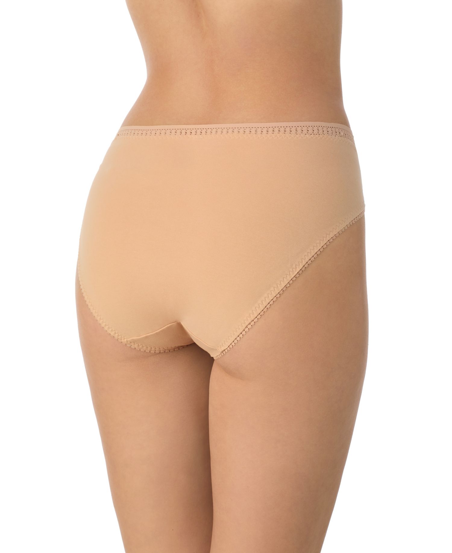 Women's Cabana Cotton-Blend Hi-Cut Brief Crochet Trim Panty, 3-Pack