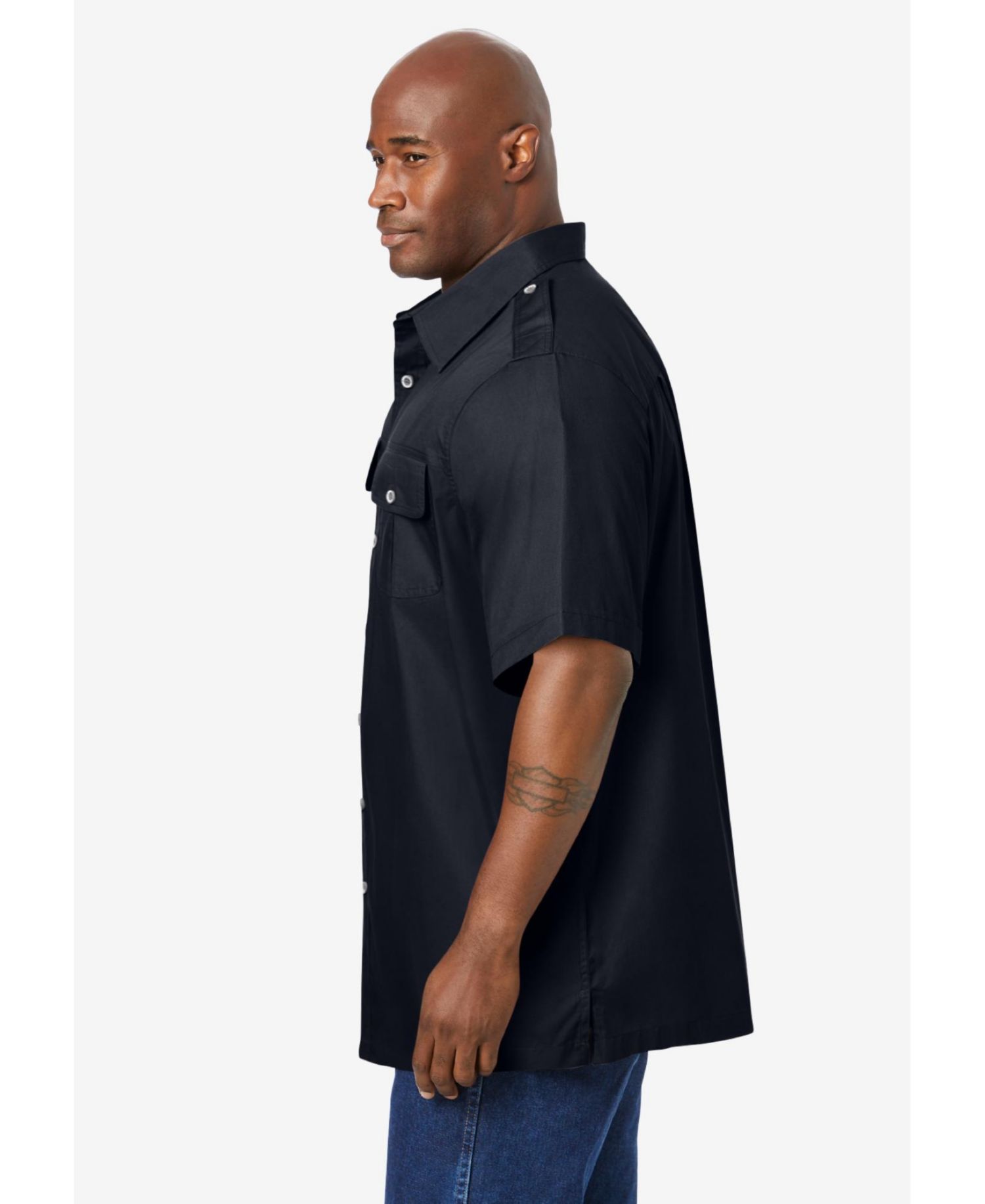 Men's by KingSize Short-Sleeve Pilot Shirt