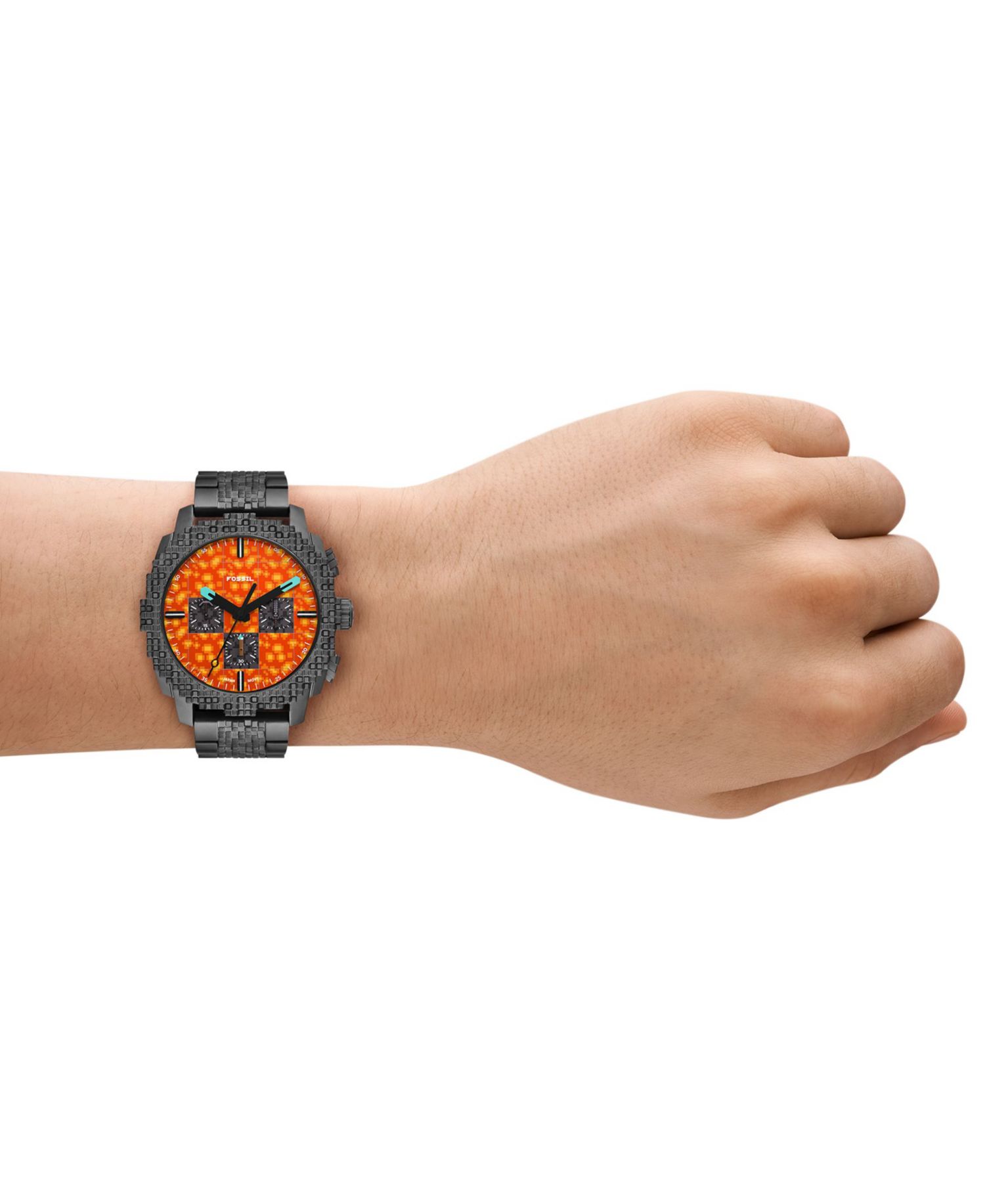 Quartz Minecraft The Nether Chronograph Stainless Steel Watch 44mm