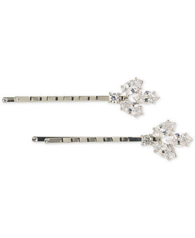 Carolee Silver-Tone 2-Pc. Crystal Cluster Hairpins Set