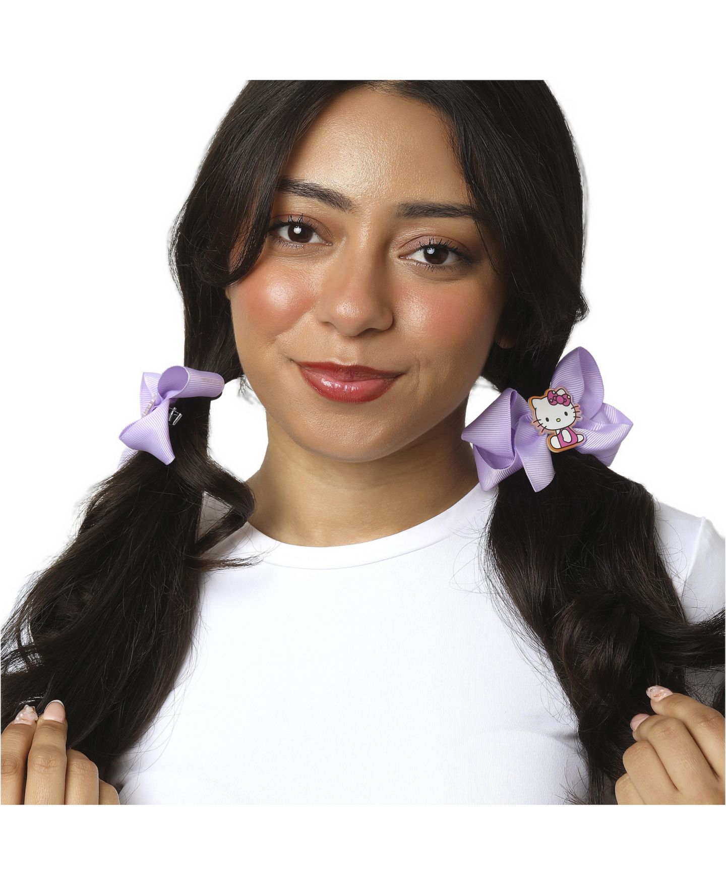 Аксессуары для волос Hello Kitty and Friends Officially Licensed Alligator Clip Hair Bow Clips, 10-Piece Set для девочек, цвет: Фиолетовый — фото 2
