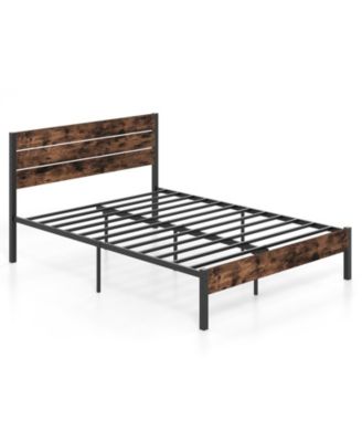 Full King Queen Twin Size Bed Frame with High Headboard and Mute Bar Queen Size