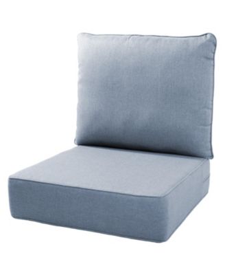 24"x22"x6" Patio Thick Cushions and Pillows Set - Deep Seat Indoor/Outdoor Water and Fade Resistant