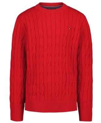 Boys' 8-20 Cable-Knit Crewneck Sweater