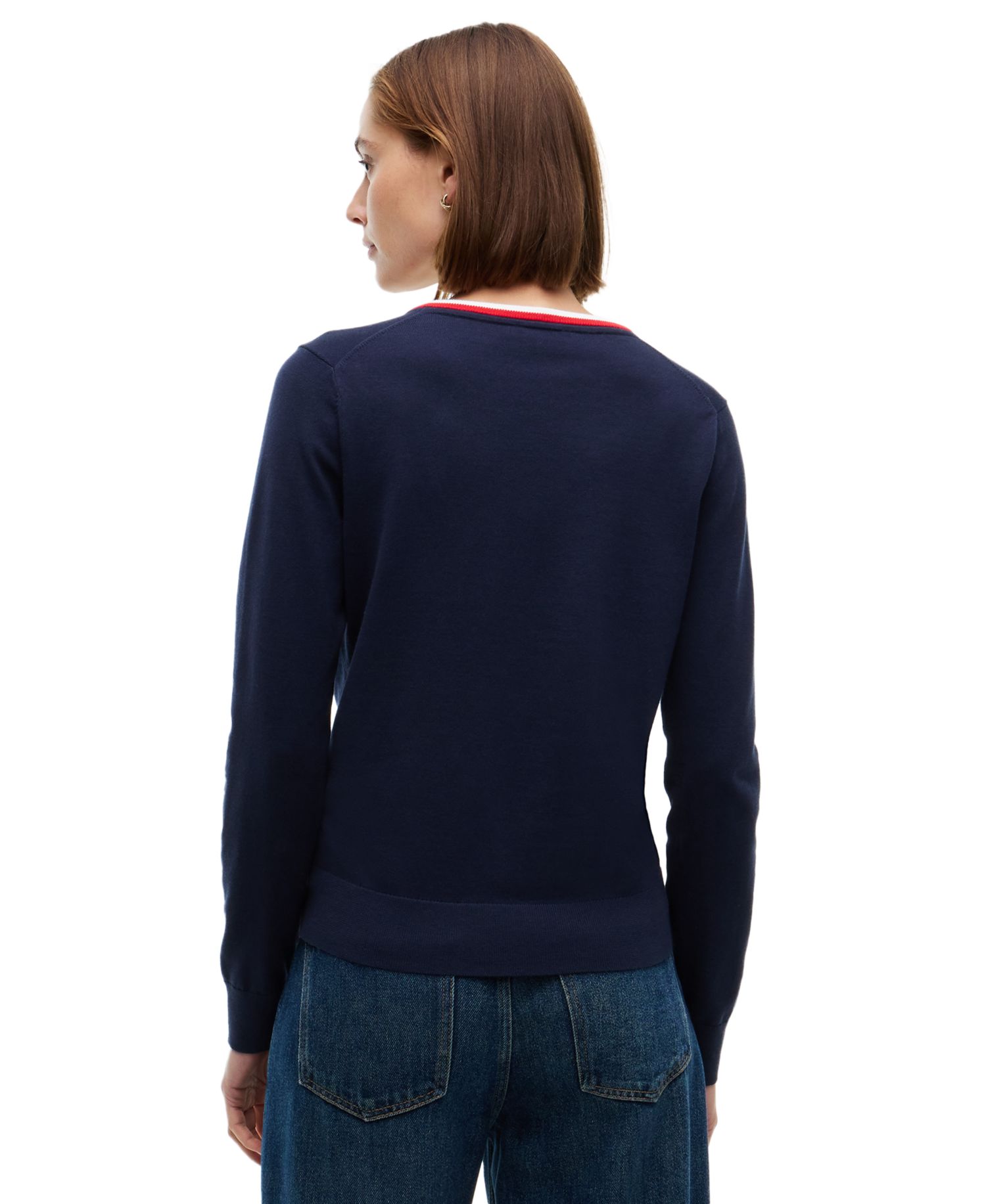 Women's V-Neck Long-Sleeve Sweater
