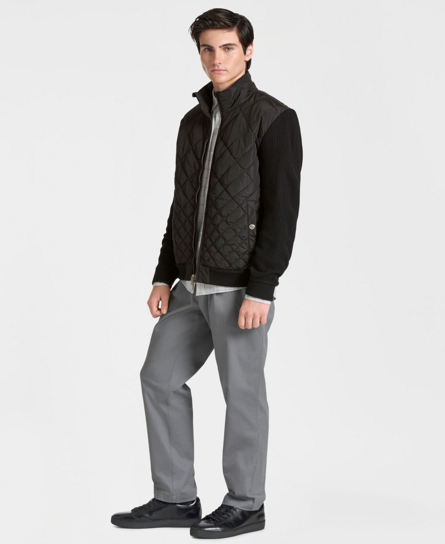Men's Holborn Quilted Sweater Zip-Front Jacket