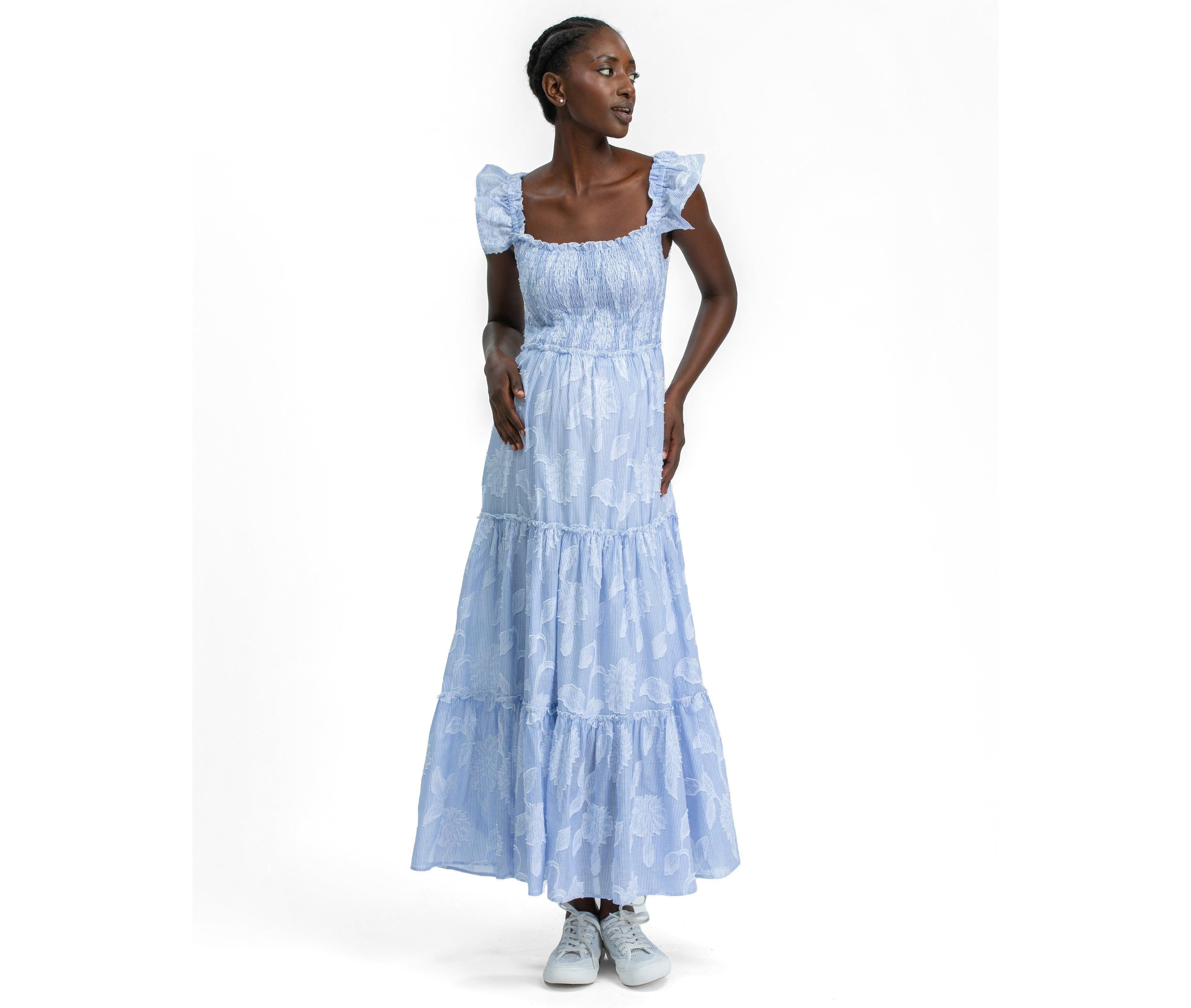 Pietro Brunelli Maternity Cloe Sleeveless Smocked Tiered Maxi Dress