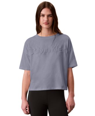 Women's Puff Graphic Logo Pull-On Cropped T-Shirt