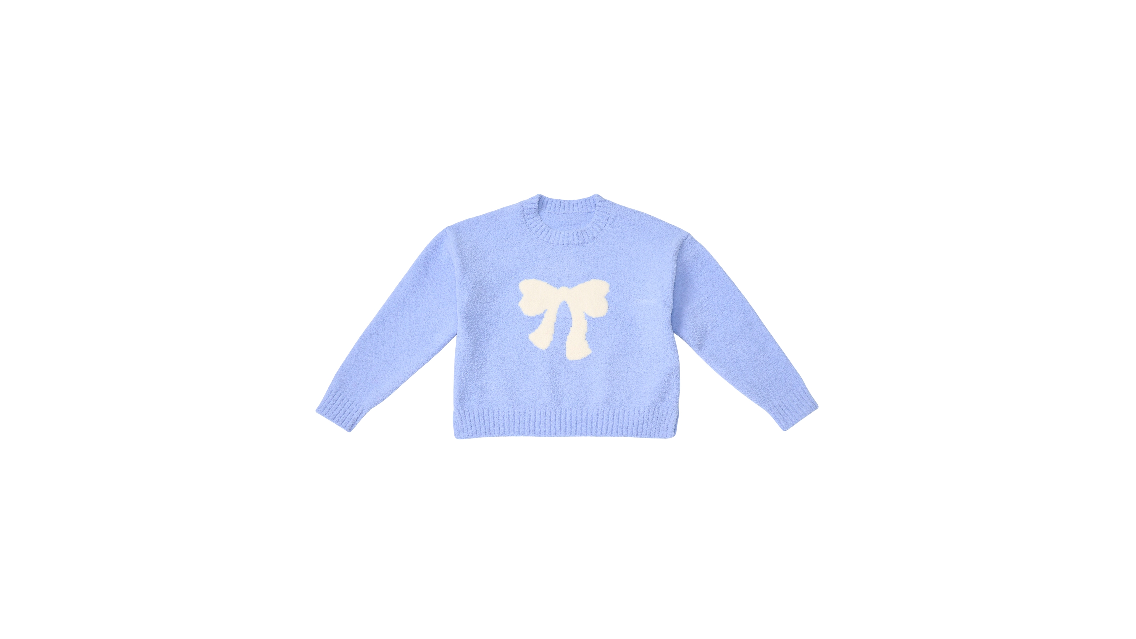 CeCe Girls' Bow-Detail Long-Sleeve Crewneck Sweater