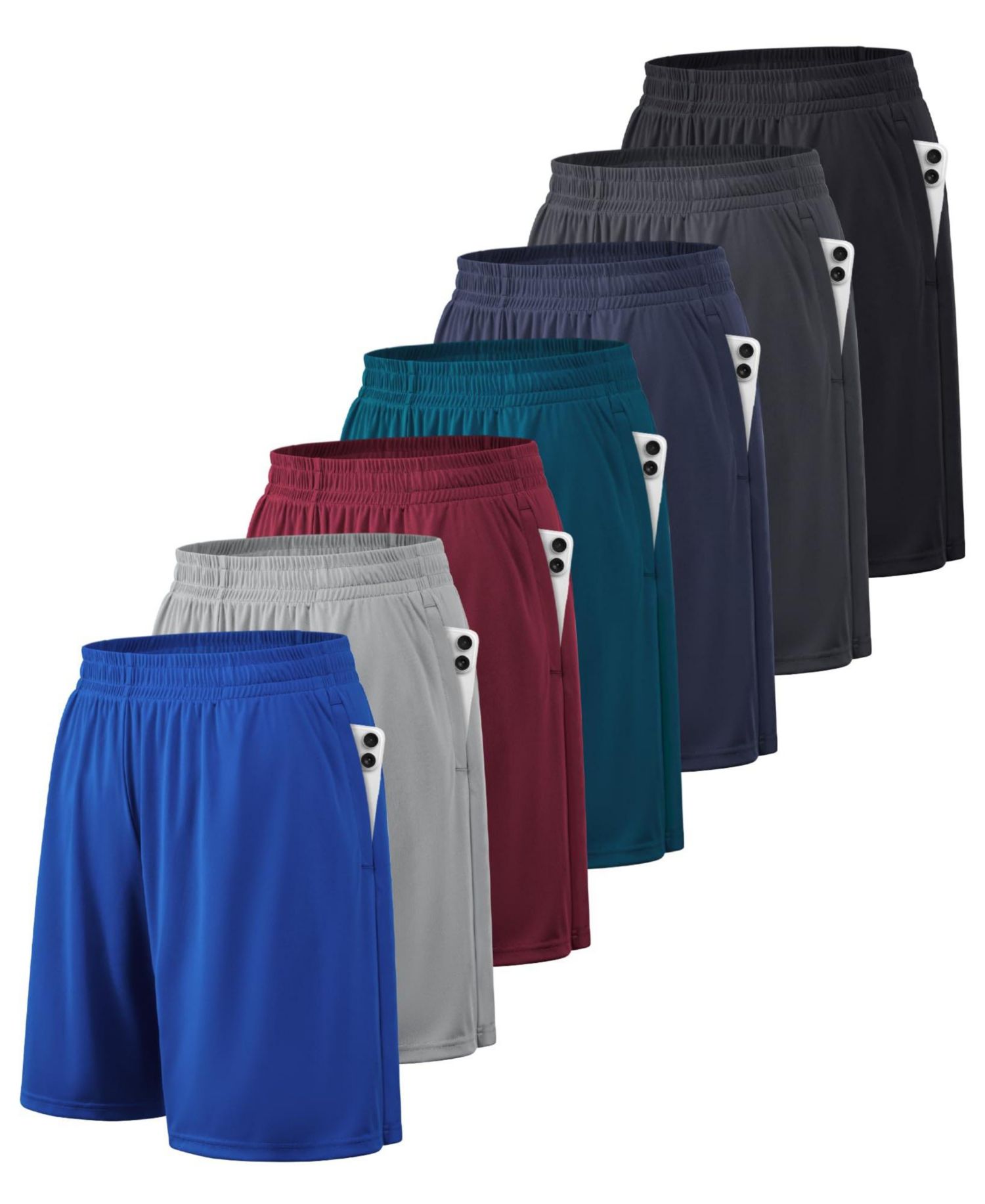 Quick Dry Men's Athletic Workout Shorts With Pockets Drawstring Waist