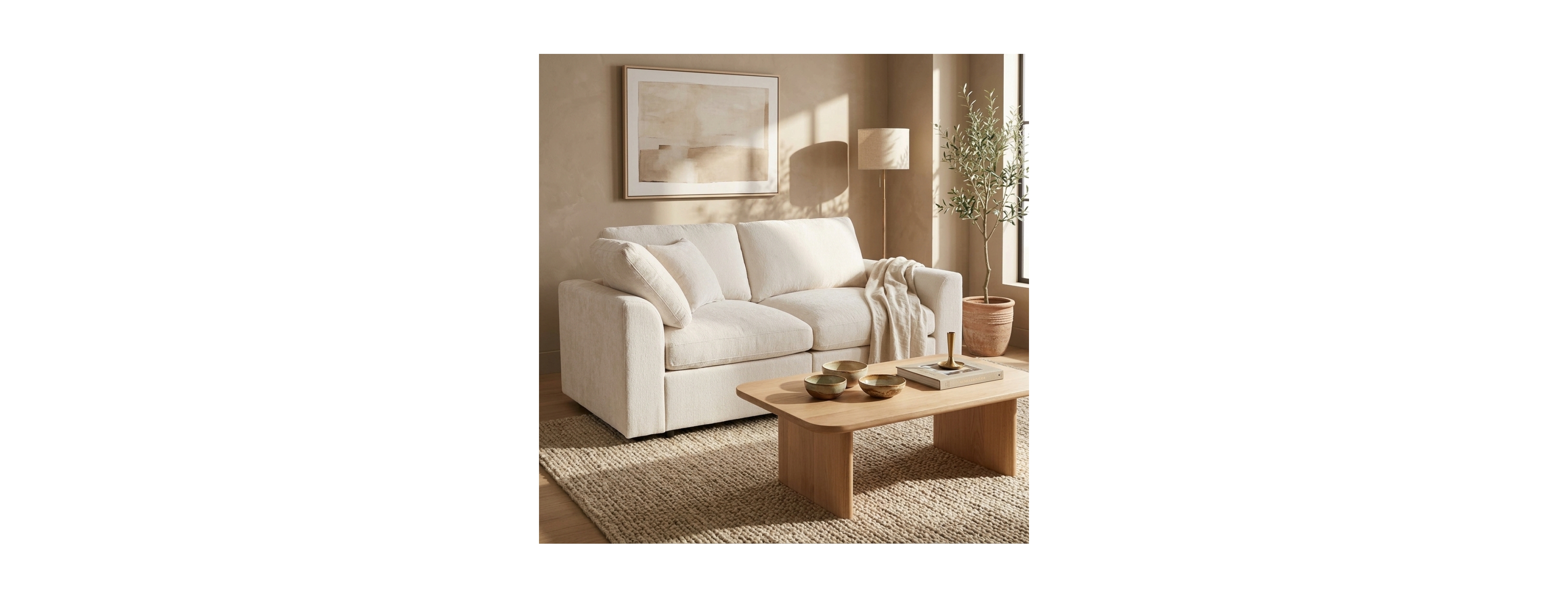 Streamdale Furniture Modern 72.8" Chenille Loveseat Sofa with Wood Frame and Accent Pillow