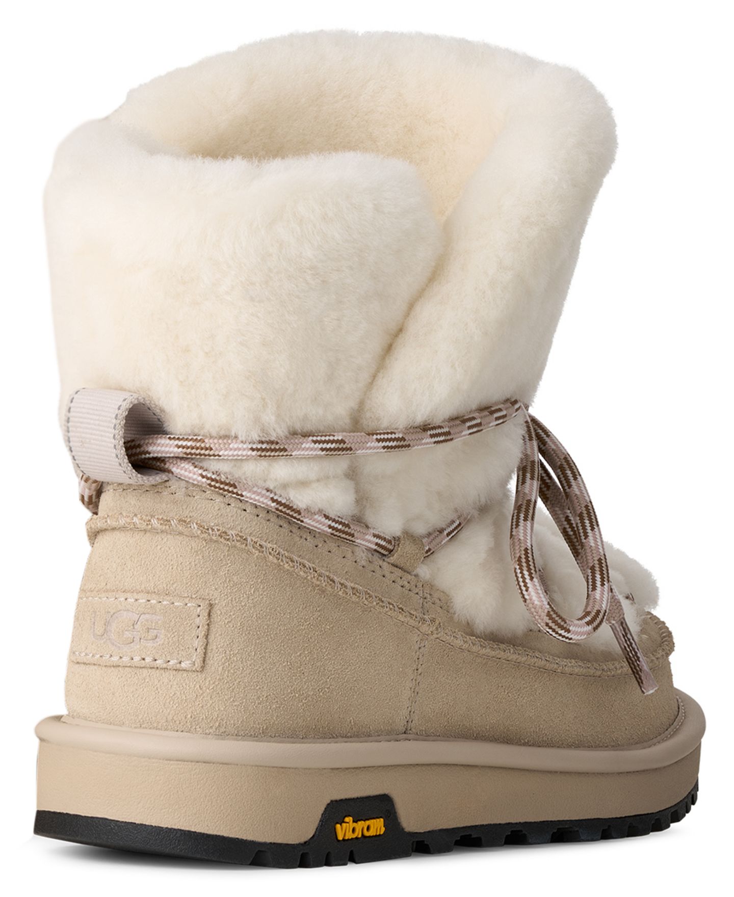 Женские ботинки UGG® Classic Tread Fluffed Sheepskin Lace-Up, цвет: Moonlight — фото 3