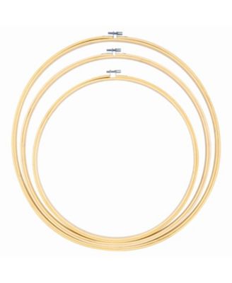 3 Pieces Large Round Embroidery Hoops Kit Craft Supplies