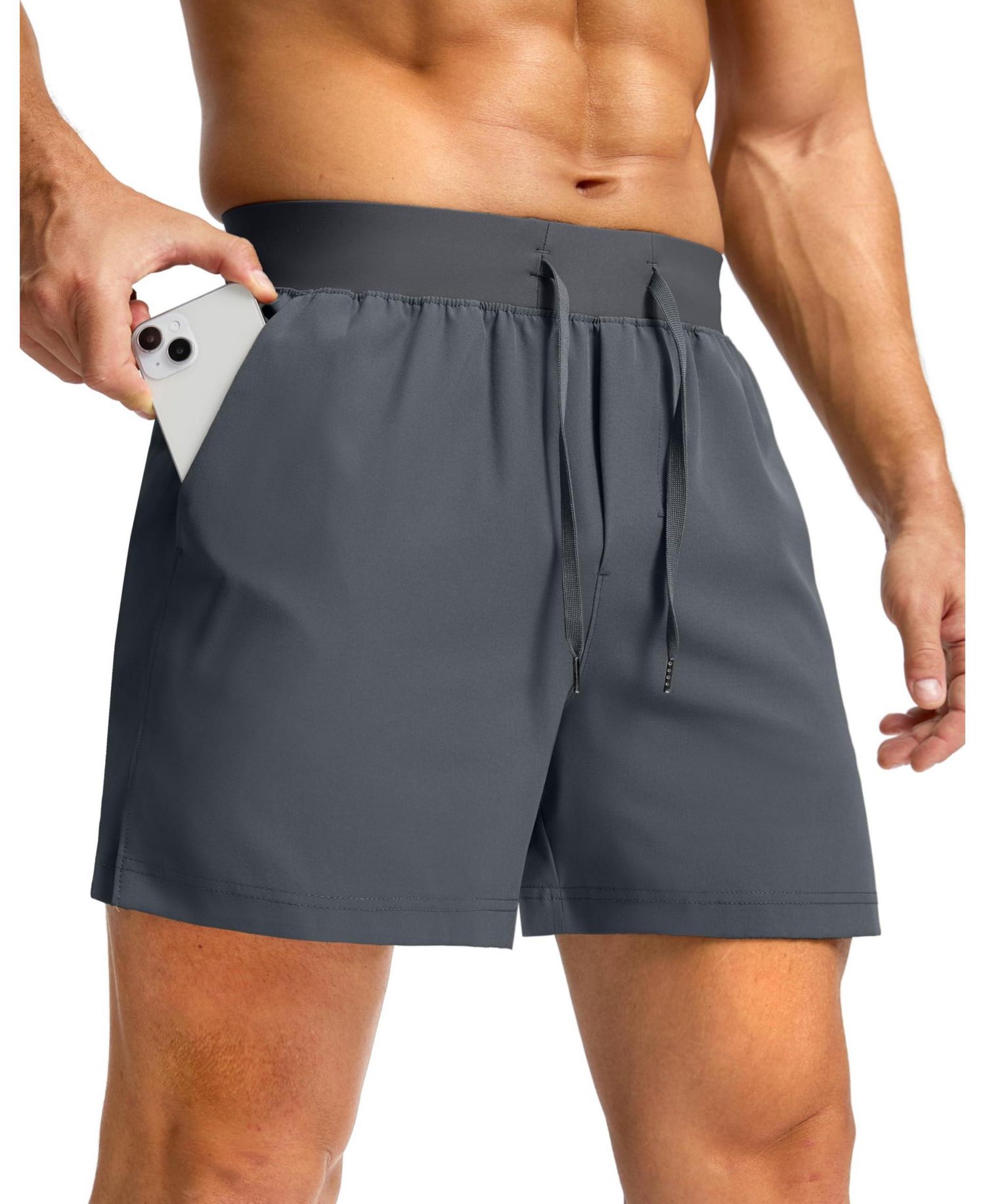 B Серый 5 Inseam Средний