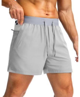 Men's Athletic Zipper-Pocket Shorts, 7" Inseam