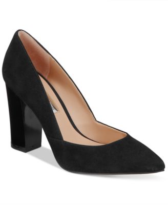 macys block heel pumps