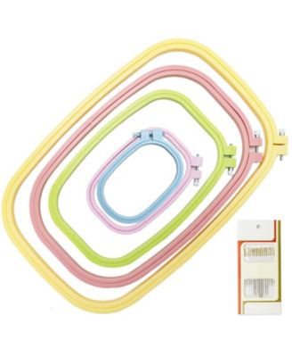 5 Size Embroidery Hoop Set With Sewing Needles For Handicraft DIY