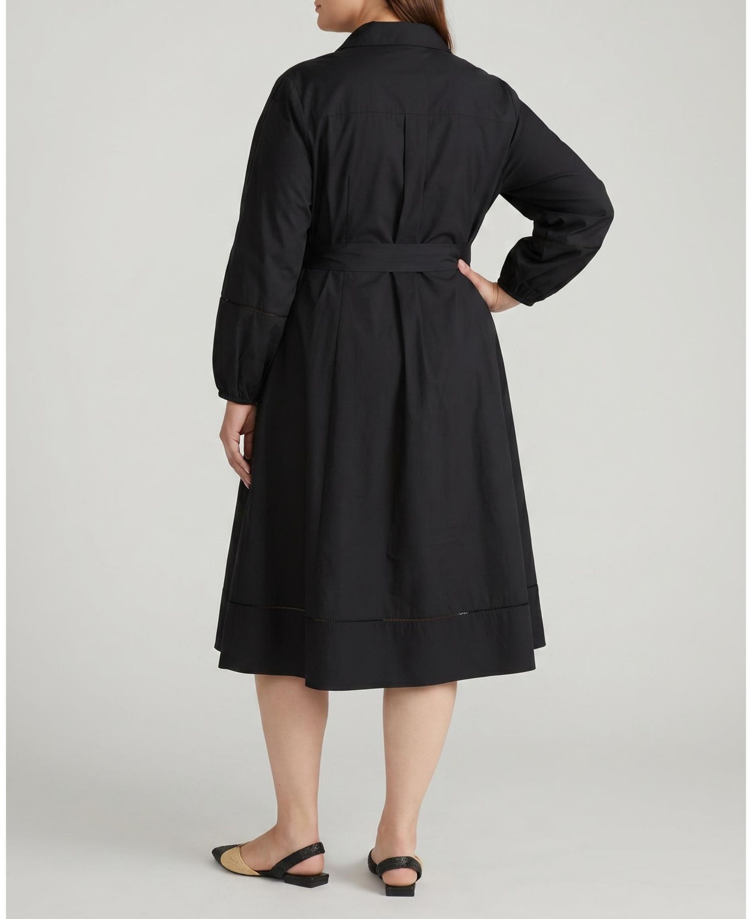 Women's Plus Size Yuli Stretch Poplin Shirtdress
