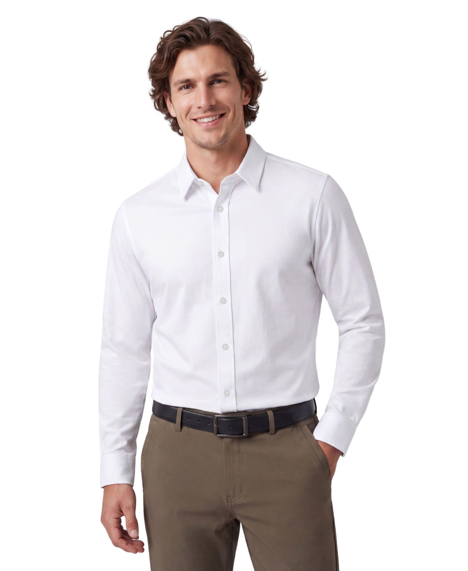 Men's Everywear Button-Down Classic-Fit Dobby Weave Shirt