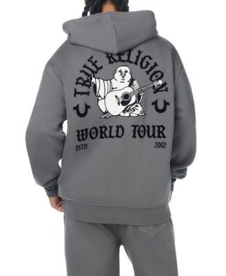 Men's Arched Buddha Graphic Full-Zip Fleece Hoodie