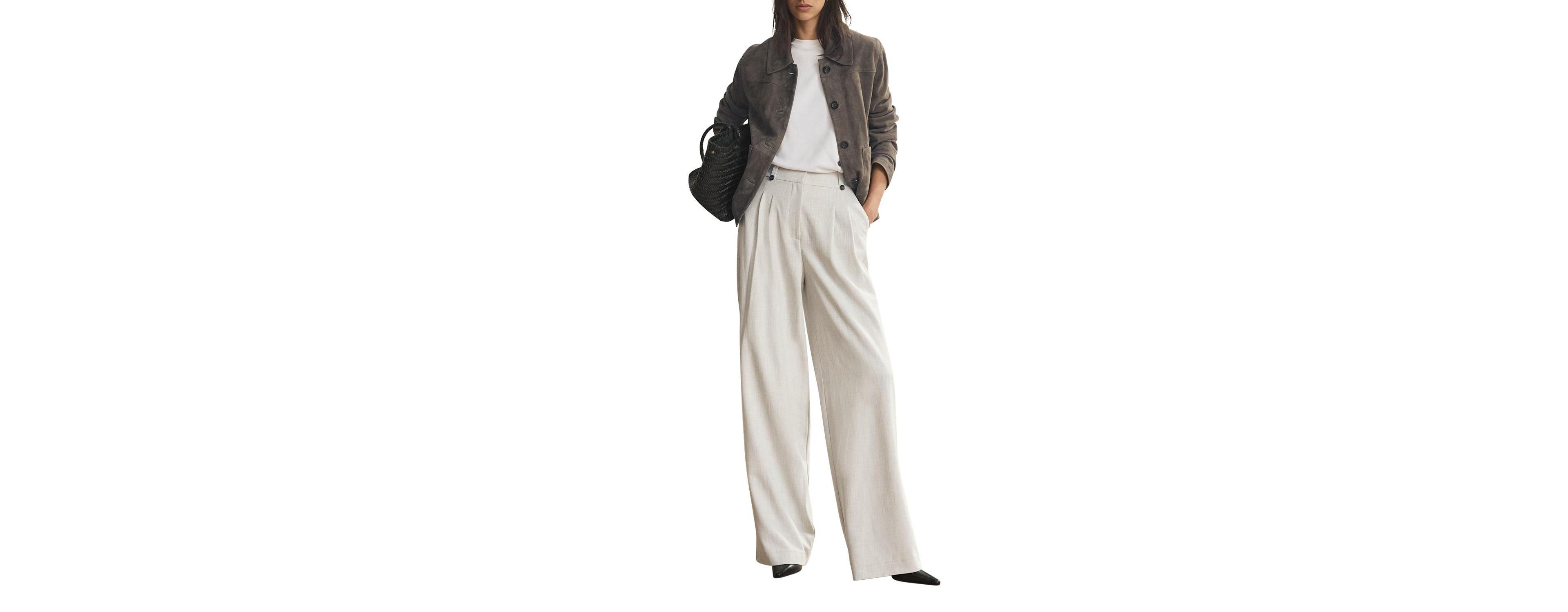 Mint Velvet Women's Mensy Tailored Wide-Leg Pleated Trousers
