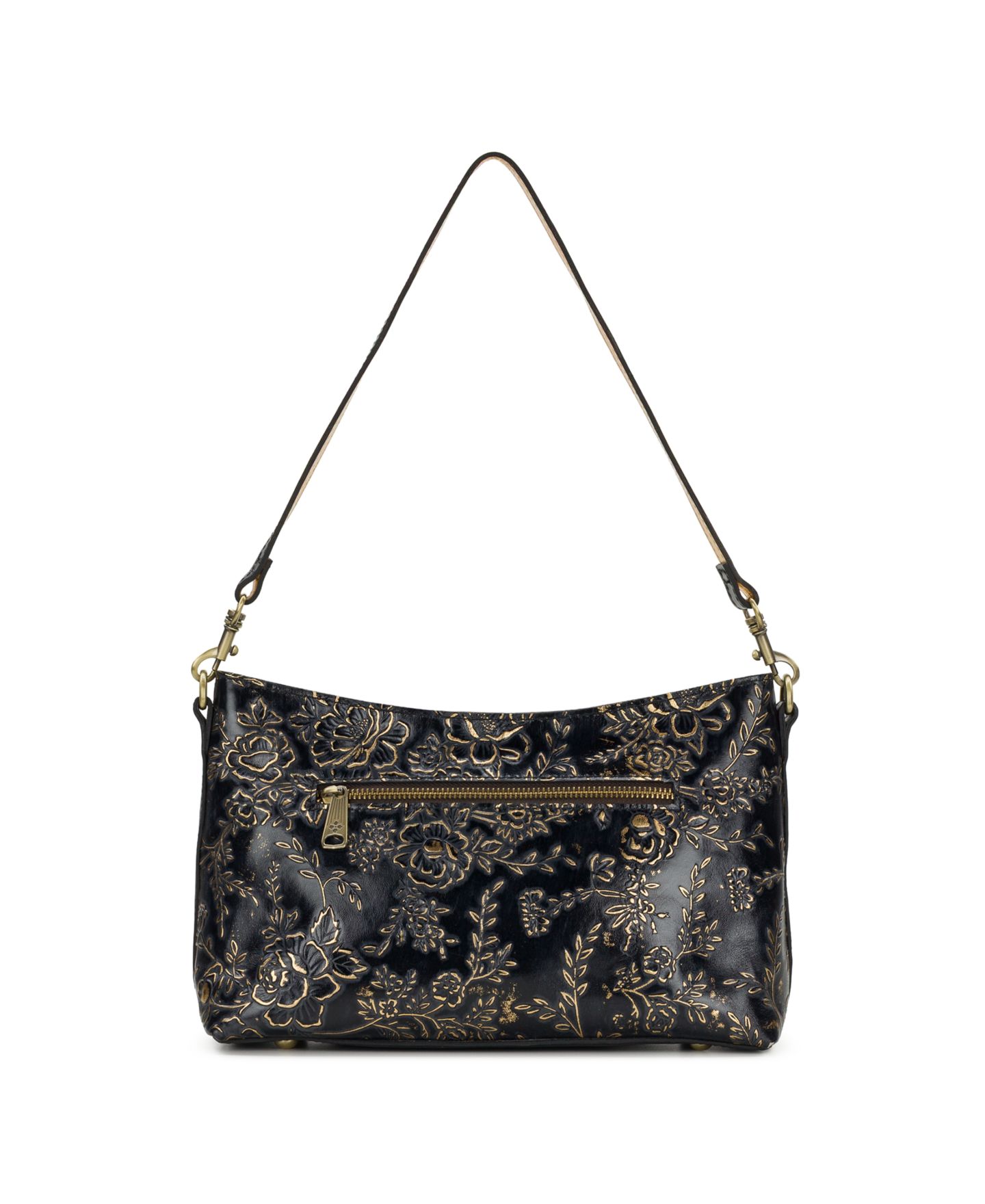 Женская сумка Patricia Nash Betta Rose Garden Leather Small Crossbody, цвет: Розовый чёрный — фото 2