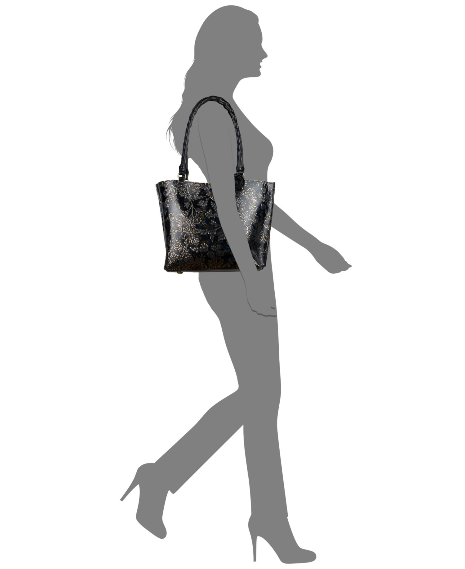 Rose Garden Alexia Leather Large Tote Handbag